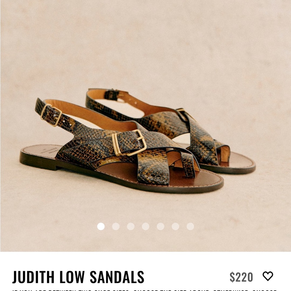 Sézane Judith Sandals Low Sz 8m